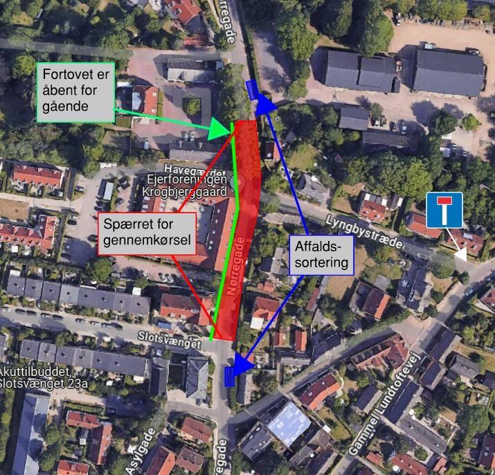 Fjernvarmeudrulning Nørregade august 2024.